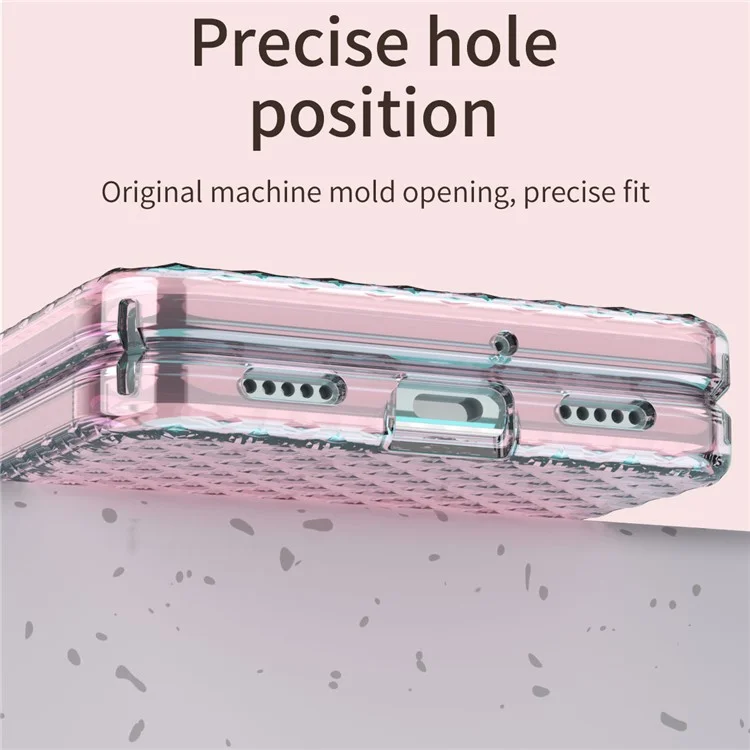 Für Huawei P50 PACE-Laser-Effekt Transparenter Harter PC-Falttelefonkasten Mit Scharnierdesign - Transparentes Grün