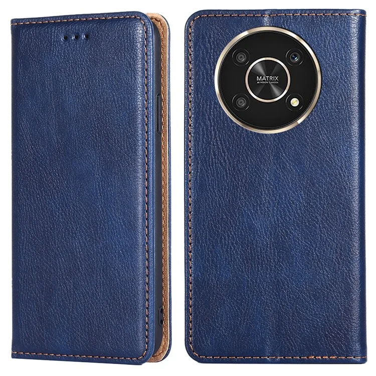 Per Honor X30/X9 5G/Magic 4 Lite 5G Custodia Magnetica Automatica Antigraffio e Antiurto Copertina in Pelle PU + TPU Porta Carte e Supporto per Telefono - Blu