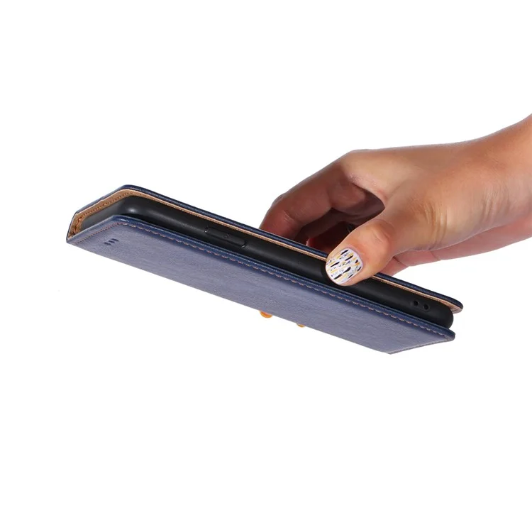 Per Honor X30/X9 5G/Magic 4 Lite 5G Custodia Magnetica Automatica Antigraffio e Antiurto Copertina in Pelle PU + TPU Porta Carte e Supporto per Telefono - Blu