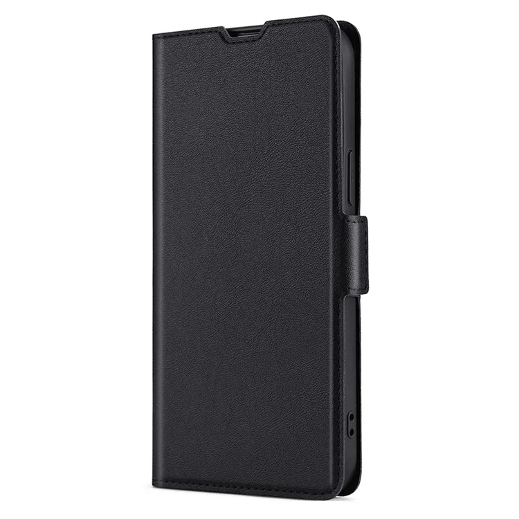 Étui de Portefeuille en Cuir Ultra-fin pour Honor X30/X9 5G/Magic 4 Lite 5G, Couvercle de Téléphone avec Fermoir Magnétique Double Côté et Support - Noir