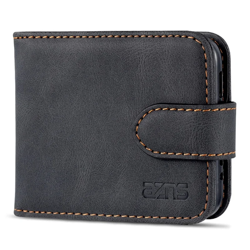 AZNS PU-Leder-Flip-Handyhülle für Huawei P50 Pocket / Pocket S, faltbare, vollständig schützende Handyhülle mit Kartenfächern – Schwarz