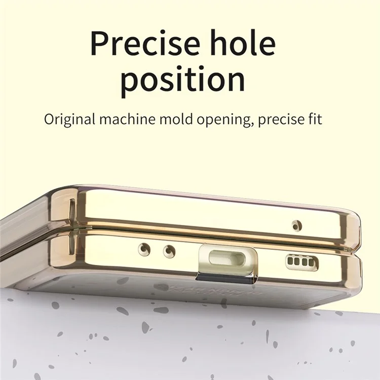 Stoßdichtes Telefongehäuse Für Huawei P50 Pocket Hard PC Electroplated Protective Cover Anti-fall-telefon-hülle - Gold