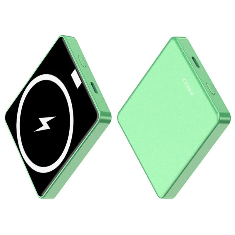E30 5000mAh Magnetic-Absorbed 15W Wireless Charging Power Bank PD + QC 20W Battery Pack - Green
