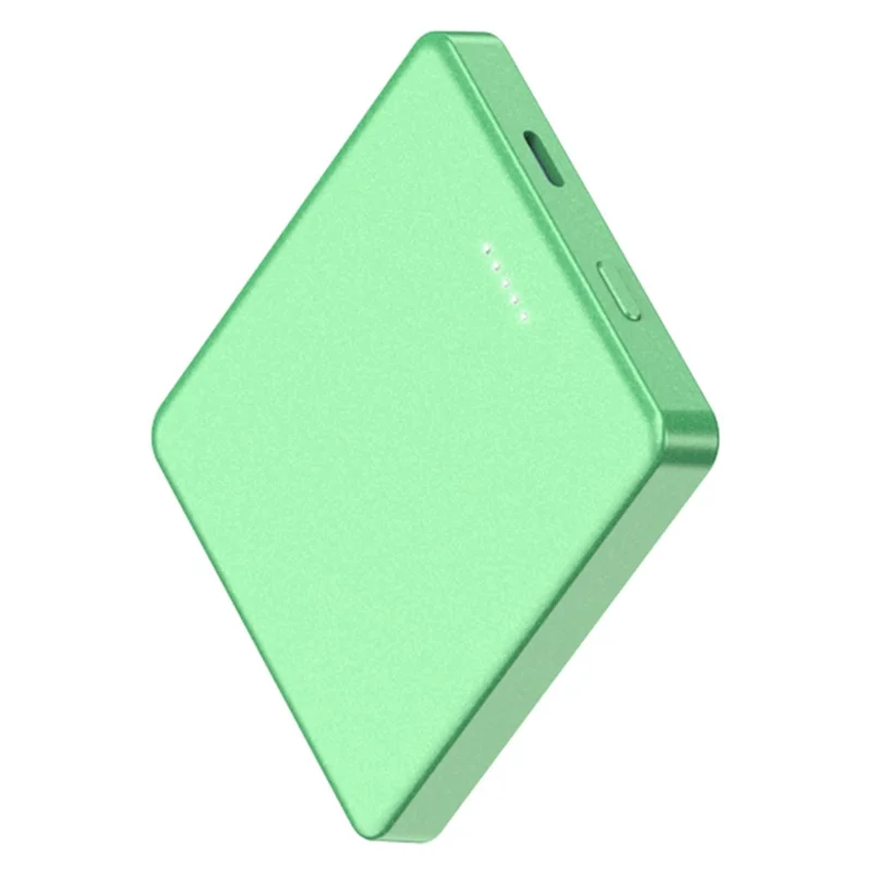 E30 5000mAh Magnetic-Absorbed 15W Wireless Charging Power Bank PD + QC 20W Battery Pack - Green