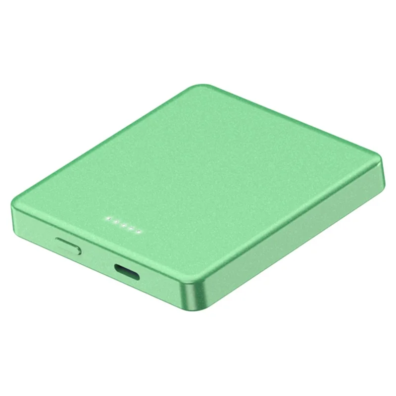 E30 5000mAh Magnetic-Absorbed 15W Wireless Charging Power Bank PD + QC 20W Battery Pack - Green