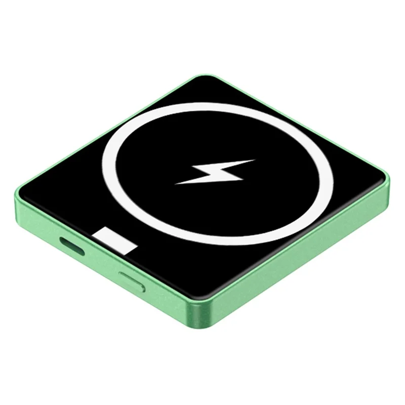 E30 5000mAh Magnetic-Absorbed 15W Wireless Charging Power Bank PD + QC 20W Battery Pack - Green