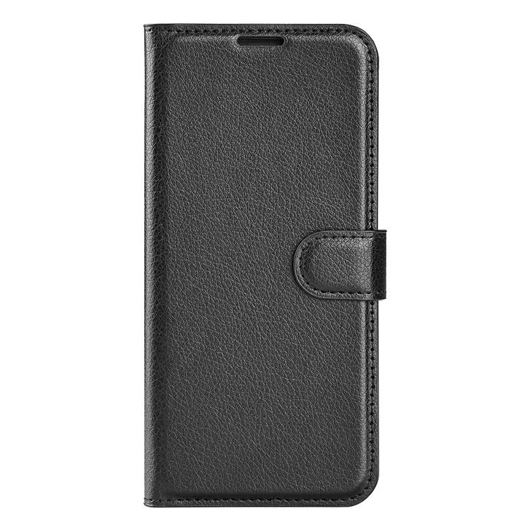 For Honor X7 Litchi Texture PU Leather Phone Full-protection Case Wallet Stand Function Shockproof Cover - Black