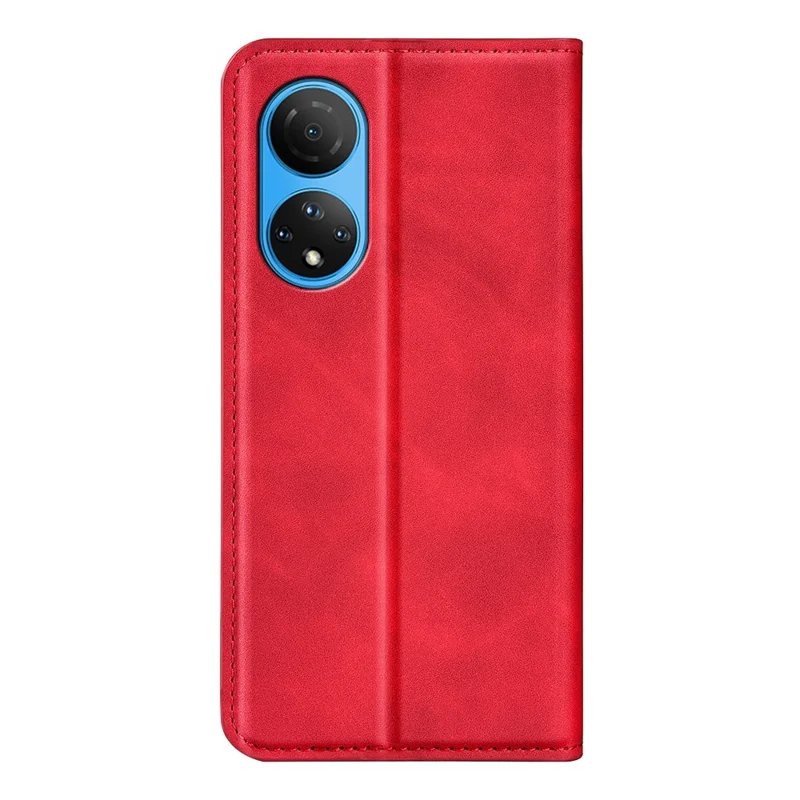 Für Ehren X7 Hauttouch Feel PU Leder Cover Magnetisch Automatisch Absorbiertes Telefon Brieftasche Hülle - Rot
