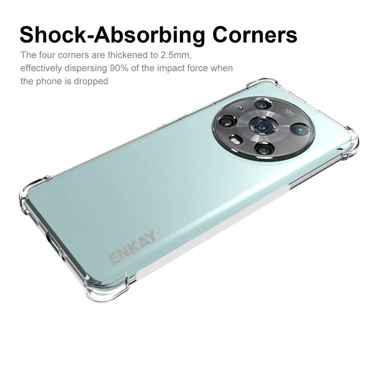 Enkay Hat Prince Clear Case Für Honor Magic4 Pro, Verstärkte Ecken Kratzfestes Tpu-telefonschutz Mit Anti-rutsch-streifen