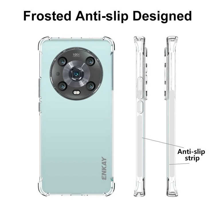 Enkay Hat Prince Clear Case Für Honor Magic4 Pro, Verstärkte Ecken Kratzfestes Tpu-telefonschutz Mit Anti-rutsch-streifen