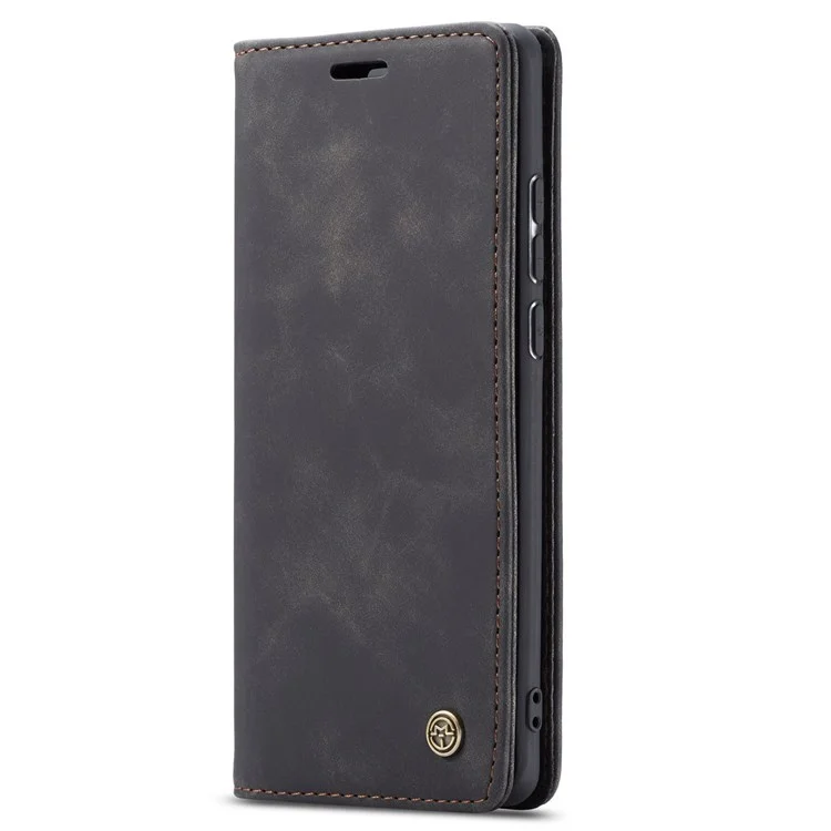 CASEME 013 Series Lightweight Mobile Phone Case Bag for Huawei P20 Lite (2018)/Nova 3e (China), Auto-absorbed PU Leather Wallet Foldable Stand Phone Cover - Black