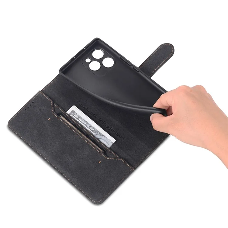 AZNS PU Lederstand Cover Für Ehren 60 SE, Brieftasche Magnetic Clasp Phone Hülle - Schwarz
