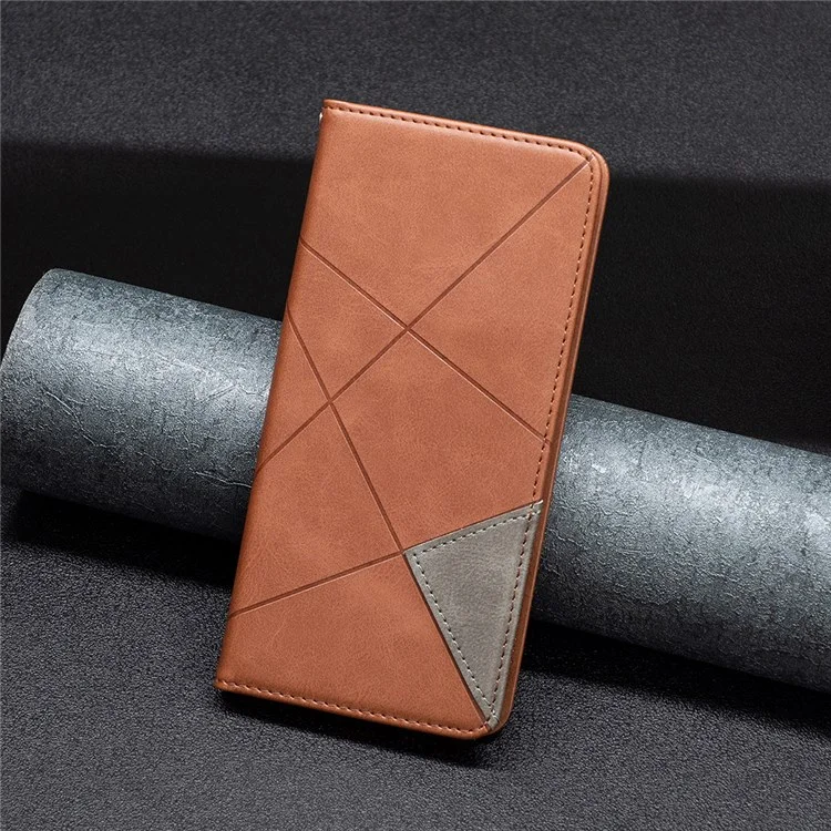 Série de motifs d'impression BF - 1 Étui de téléphone pour Honor 50 Lite/Huawei nova 8i Motif imprimé Étui en cuir PU Porte-carte Support anti-chute Coque magnétique - Brun