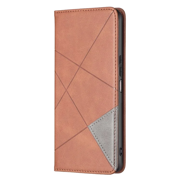 Série de motifs d'impression BF - 1 Étui de téléphone pour Honor 50 Lite/Huawei nova 8i Motif imprimé Étui en cuir PU Porte-carte Support anti-chute Coque magnétique - Brun