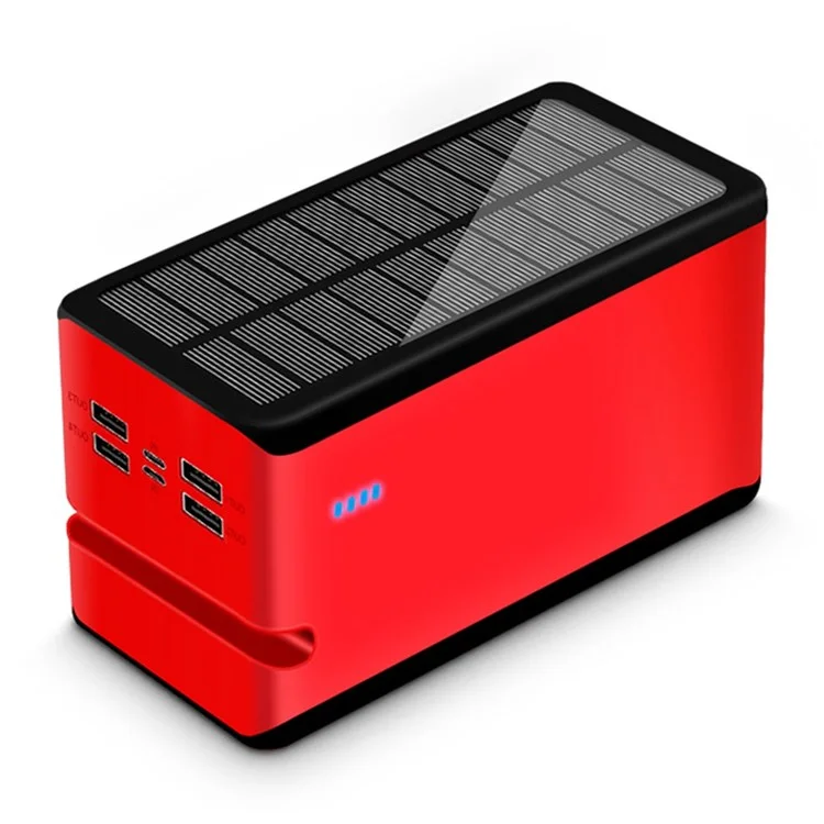 PSOOO 100000mAh Portable Outdoor Solar Power Bank Phone Charger External Battery with LED Light