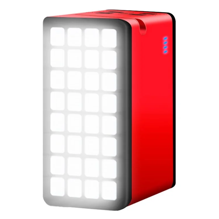PSOOO Batería Externa Solar Portátil de 100000mAh para Exterior con Cargador de Teléfono y Luz LED