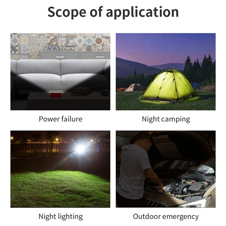 PSOOO 100000mAh Portable Outdoor Solar Power Bank Phone Charger External Battery with LED Light