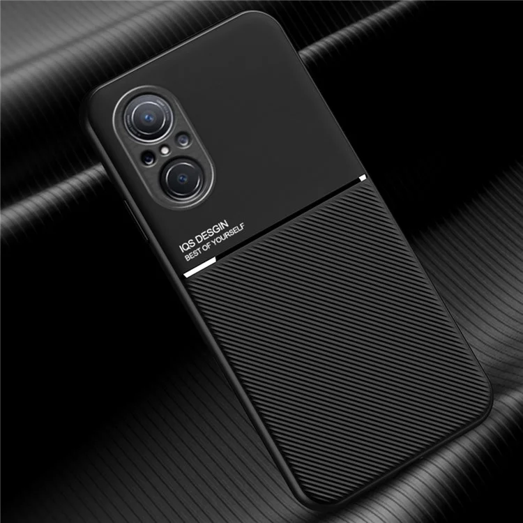 Pour Huawei nova 9 SE Imprinted PU Leather + TPU Hybrid Case Shockproof Phone Cover with Built-in Metal Sheet - Green
