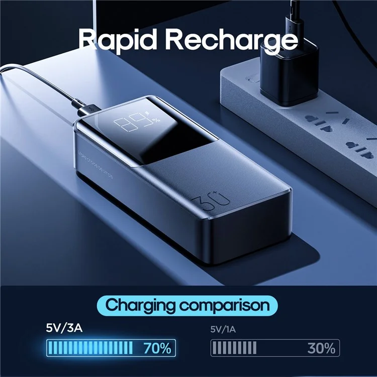 Joyroom JR-T015 15W 30000mah Power PD PD QC 3.0 Schermata di Visualizzazione a LED di Potenza di Ricarica Rapida