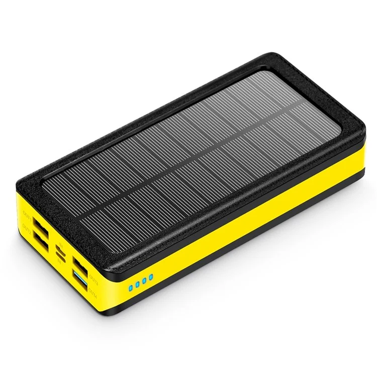 PSOOO PS-403 Solar Power Bank 20000mAh PD22.5W 15W Wireless Charger with 4-Ports Output External Battery Pack for Cell Phones Tablets