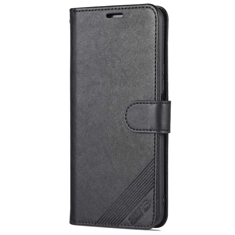 AZNS For Honor X8 4G / X30i strukturierter Lederschutz Magnetisches Schutzbuch Klappcover Standfuß Geldbörse Magnetische Abdeckung - Schwarz