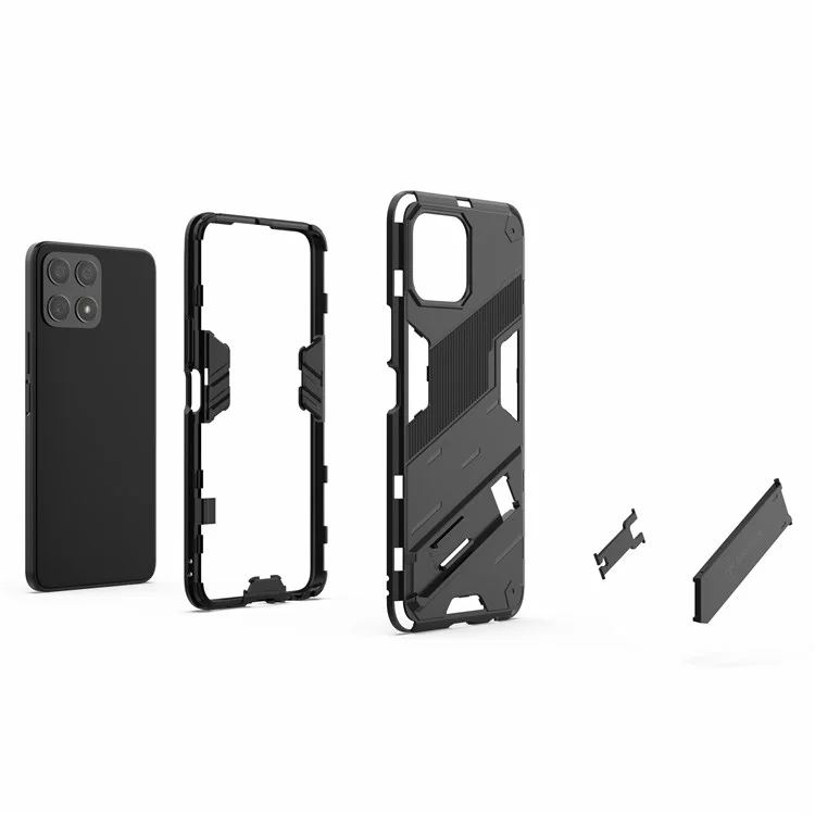 For Honor X30i Anti-fall Kickstand Function Combo PC + TPU Case Dual Layer Protective Mobile Phone Shell - Orange
