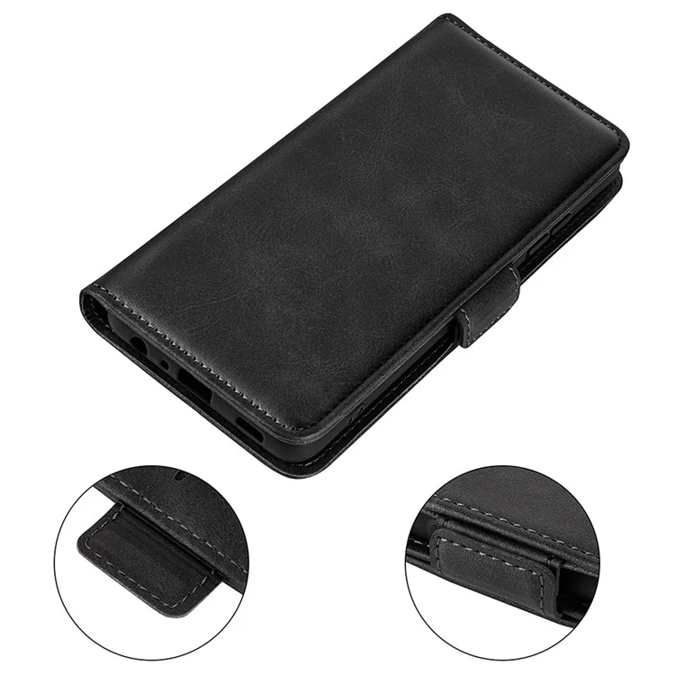 Folio Flip Dual-Clasp PU Кожаный Телефон Для Телефона Для Honor X30/Magic4 Lite 5G, Регулируемый Складной Подставка Для Телефона Кошелек Аксессуара Кошелька Кошелек - Черный