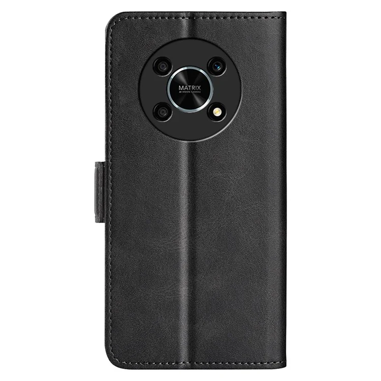 Folio Flip Dual-Clasp PU Кожаный Телефон Для Телефона Для Honor X30/Magic4 Lite 5G, Регулируемый Складной Подставка Для Телефона Кошелек Аксессуара Кошелька Кошелек - Черный