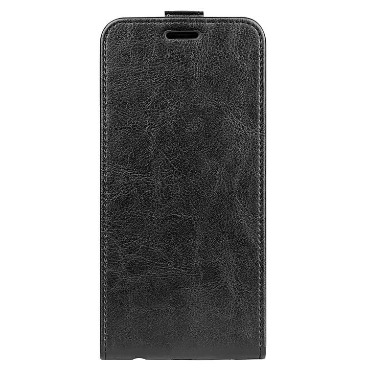 Flip Vertical Crazy Horse Horse Texture Leather Case Para Honor X30/Magic4 Lite 5G, Capa de Telefone Sem Impressão Digital Com Suporte Para Cartão Único - Preto