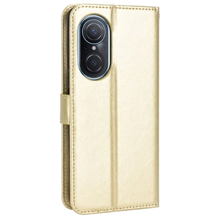 Pour L'honneur 50 SE / Huawei Nova 9 SE Crazy Horse Texture pu Leather Téléphone Case de Téléphone TPU TPU TPU Stour Livre Style Couvert - or