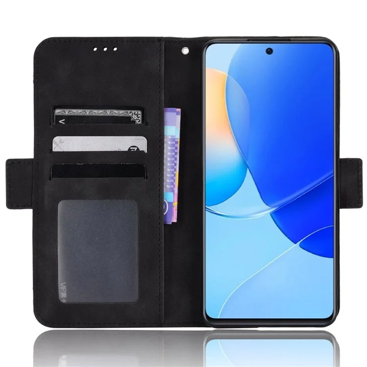 Pour Honor 50 SE/Huawei nova 9 SE Smartphone Bag Case Magnetic Flip Wallet Style Stand Shockproof PU Leather Phone Cover - Noir
