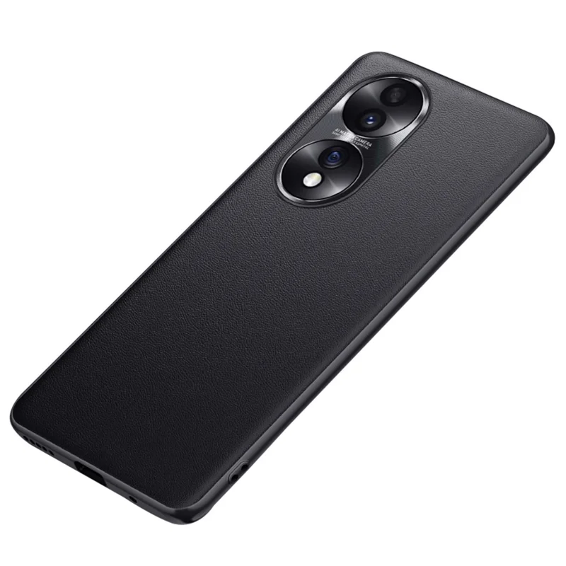 FUKELAI For Honor 70 5G Anti-drop Phone Case PU Leather + TPU + PC Hybrid Shell with Metal Lens Cover - Black