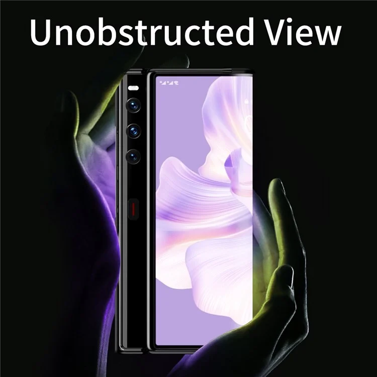 Per Huawei Mate Xs 2 Bumper Frame Cover Resistente ai graffi PC + TPU Bordo rialzato Protezione Pieghevole - Nero