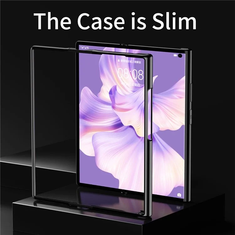 Per Huawei Mate Xs 2 Bumper Frame Cover Resistente ai graffi PC + TPU Bordo rialzato Protezione Pieghevole - Nero
