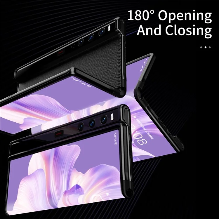 Per Huawei Mate Xs 2 Bumper Frame Cover Resistente ai graffi PC + TPU Bordo rialzato Protezione Pieghevole - Nero