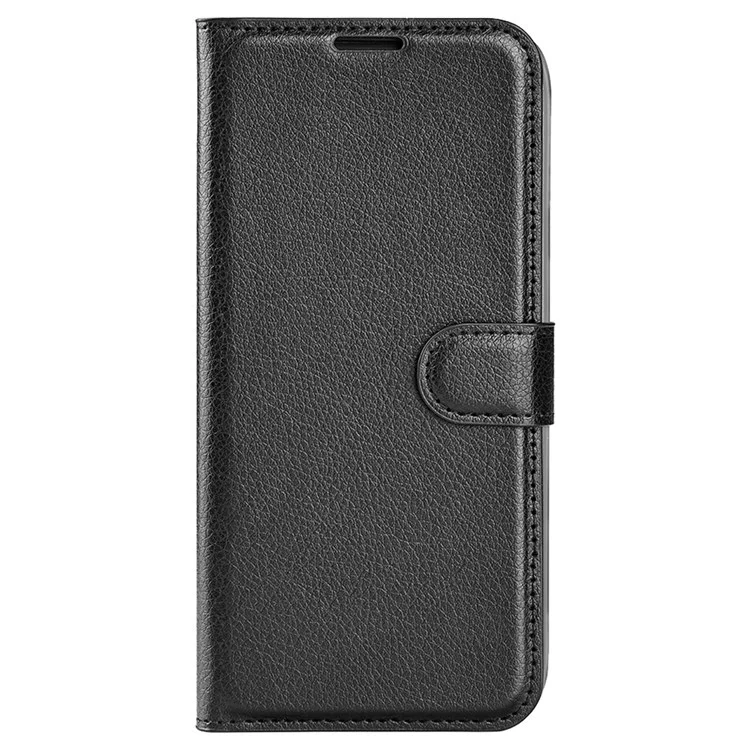 Para Honor X30/Magic 4 Lite 5G Capa de telefone com textura de lichia Suporte dobrável Carteira de couro PU Capa de celular macia - Preto