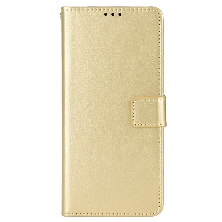 Чехол-книжка For Honor X9 4G/5G/Magic4 Lite 4G/5G/X30 5G из искусственной кожи с магнитным креплением, текстура "Crazy Horse", внутренняя оболочка из TPU, защита от царапин, со стендом и ремешком - золотистый