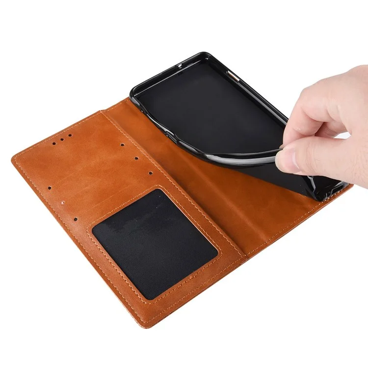 Для Чести X9 4G/5G/Magic4 Lite 4G/5G/X30 5G Retro Series Serile Case Cake Leath - Коричневый