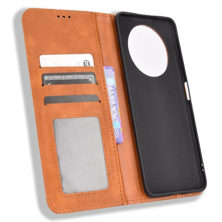Для Чести X9 4G/5G/Magic4 Lite 4G/5G/X30 5G Retro Series Serile Case Cake Leath - Коричневый