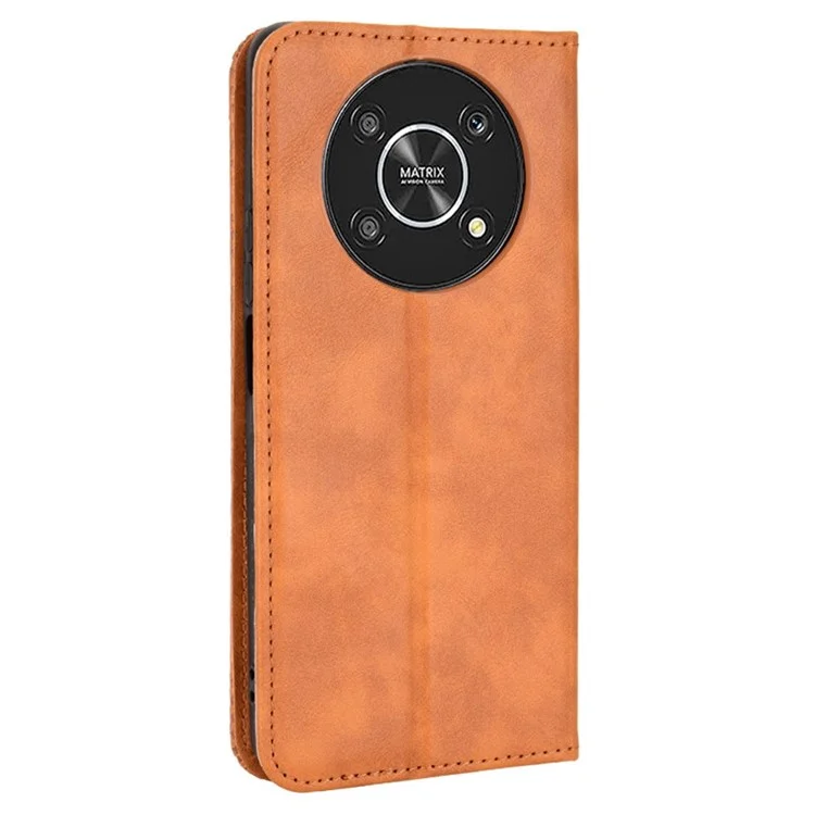 Для Чести X9 4G/5G/Magic4 Lite 4G/5G/X30 5G Retro Series Serile Case Cake Leath - Коричневый
