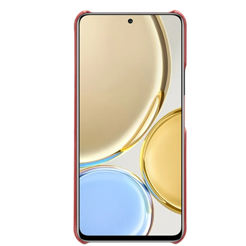 For Honor X30/Magic4 Lite 5G/X9 5G/X9 4G Slim Thin Phone Cover Scratch-resistant Textured PU Leather Coated PC Phone Case - Red