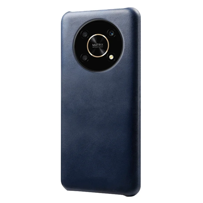 For Honor X30/Magic4 Lite 5G/X9 5G/X9 4G Slim Thin Phone Cover Scratch-resistant Textured PU Leather Coated PC Phone Case - Blue