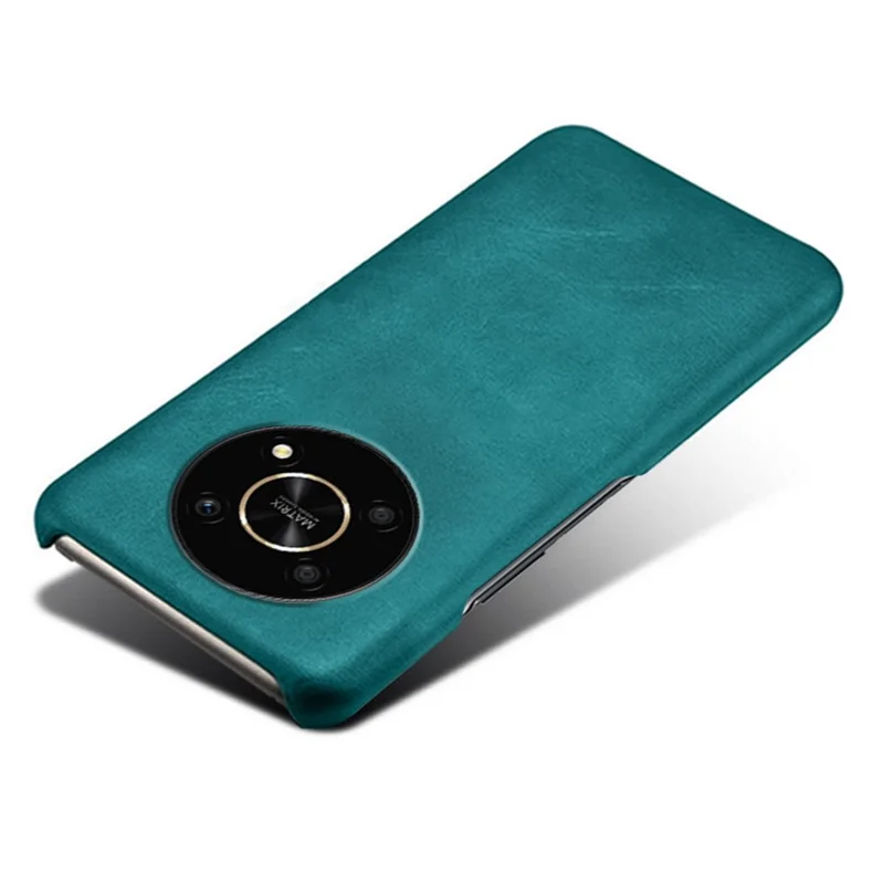 For Honor X30/Magic4 Lite 5G/X9 5G/X9 4G Slim Thin Phone Cover Scratch-resistant Textured PU Leather Coated PC Phone Case - Green