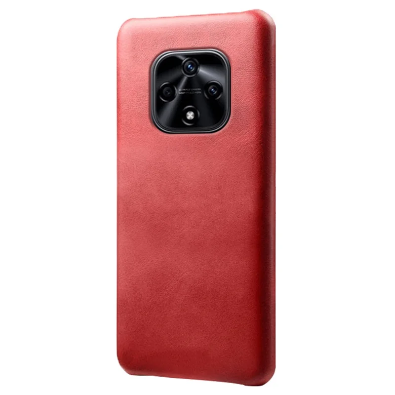 Textured PU Leather Coating Phone Case for Hi nova 9Z 5G, Anti-Scratch Inner Hard PC Cover - Red