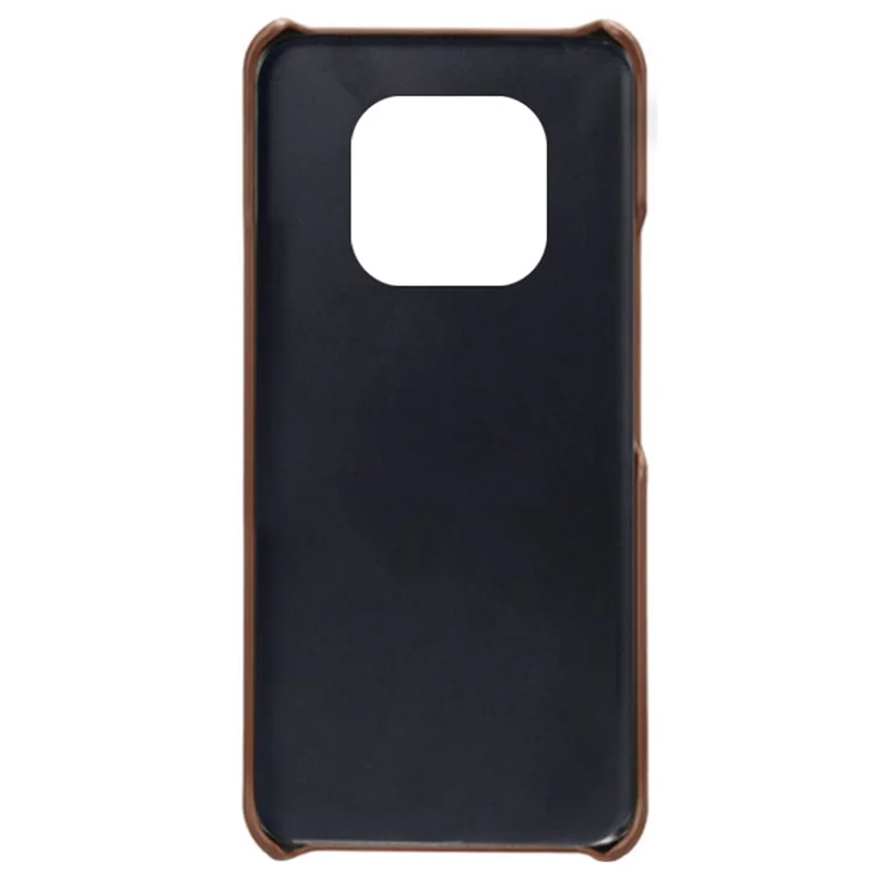 Dual Card Slots Protective Phone Case for Hi nova 9Z 5G, PU Leather Coated Hard PC Back Cover Shell - Brown