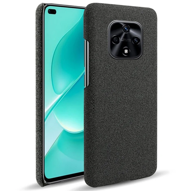 Harde PC + stof telefoonhoes voor Hi nova 9Z 5G, Effen krasbestendige mobieltjeshoes - Zwart