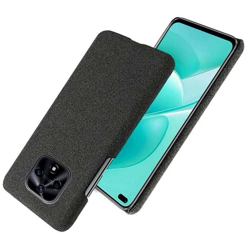 Harde PC + stof telefoonhoes voor Hi nova 9Z 5G, Effen krasbestendige mobieltjeshoes - Zwart
