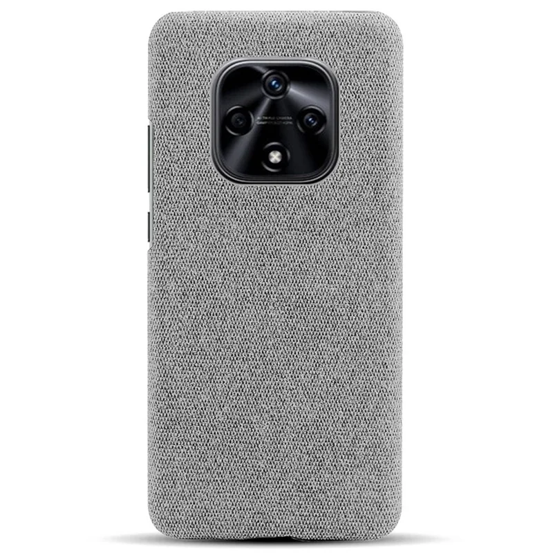 Hard PC + Cloth Phone Cover for Hi nova 9Z 5G, Solid Color Scratch-Resistant Mobile Phone Case - Light Grey