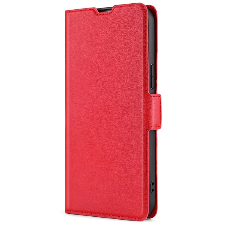 Funda de tapa magnética lateral de piel de poliuretano para Honor 70 5G, funda de teléfono con soporte ultrafino y ranura para tarjeta, color rojo