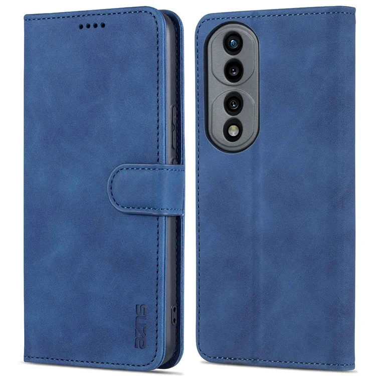 AZNS For Honor 70 Pro 5G Prove A Capa De Couro PU À Prova De Dobragem Dobrável Capinha De Proteção Tampa Do Telefone - Azul